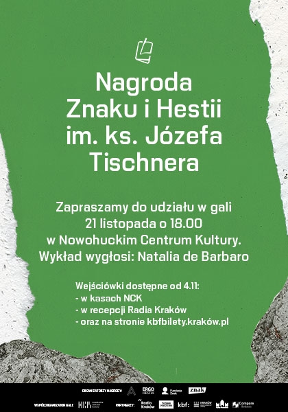 24. gala Nagrody Znaku i Hestii im. ks. Józefa Tischnera