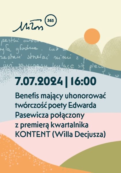 Benefis mający uhonorować twórczość poety Edwarda Pasewicza