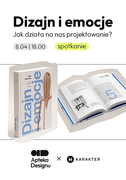 Na grafice przedstawiona jest książka Dizajn i Emocje