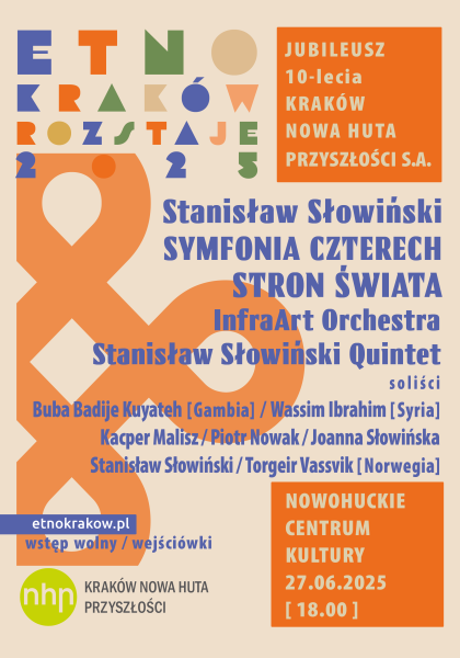 EtnoKraków/Rozstaje 2025 x Nowa Huta Przyszłości | Symfonia czterech stron świata, Stanisław Słowiński, InfrArt Orchestra & Soliści