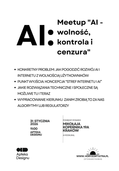 Meetup „AI - wolność, kontrola i cenzura”