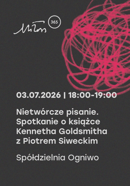 Nietwórcze pisanie. Spotkanie o książce Kennetha Goldsmitha z Piotrem Siweckim