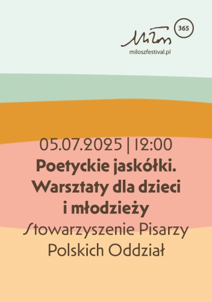 Poetyckie jaskółki. Warsztaty dla dzieci i młodzieży