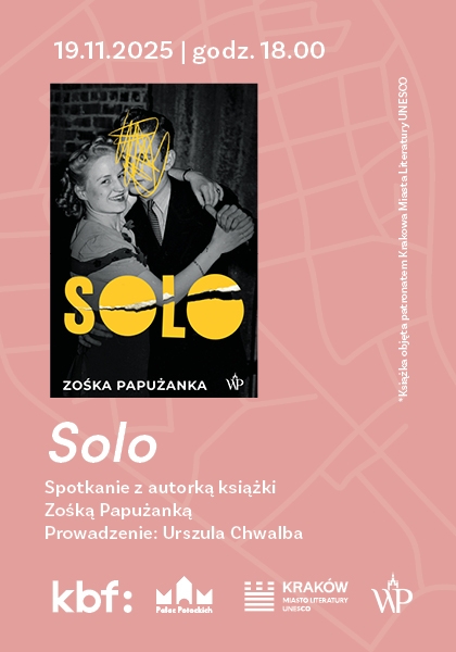 Spotkanie z Zośką Papużanką, autorką książki "Solo"