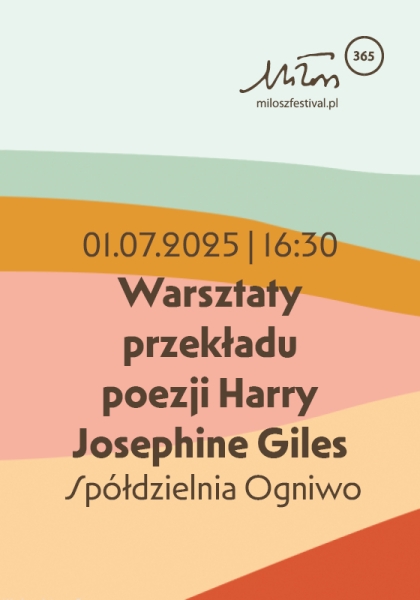 Warsztaty przekładu poezji Harry Josephine Giles