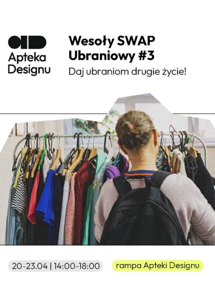 grafika przedstawia rampę, która znajduje się z tyłu budynku Apteki Designu, cała grafika jest w kolorze jasnozielonym, a na śrdoku jest duży biały napis "Wydarzenie w Aptece Designu" - jest to zaślepka przed oficjalną grafiką