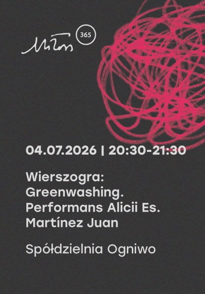 Wierszogra: Greenwashing. Performans Alicii Es. Martínez Juan